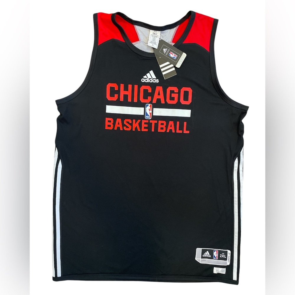 Chicago Bulls Team Issue  Jersey Reversible Practice Squad Adidas 2XL +2 New NWT
